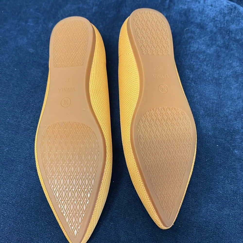 Vivaia aria pointed toe ballet flat mustard yellow - Picture 5 of 6